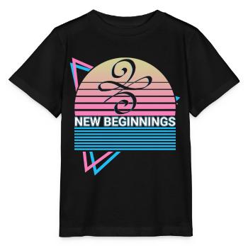 Nouveau Départ Symbole Celtique Rétro - T-shirt bio MINI CREATOR Stanley/Stella Enfant - noir - Devant - Mikhail (115cm)