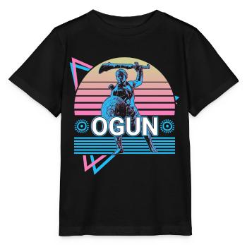 Ogun Orisha African Deity Yoruba Religion - Stanley/Stella MINI CREATOR Kids’ T-Shirt - black - Front - Mikhail (115cm)