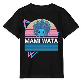 Mami Wata La Sirene Water Spirit Ancien - T-shirt bio MINI CREATOR Stanley/Stella Enfant - noir - Devant - Mikhail (115cm)