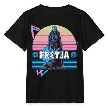 Freyja Freya Nordic Goddess Asgard Norse Mytus - Stanley/Stella MINI CREATOR Kids’ T-Shirt - black - Front - Mikhail (115cm)
