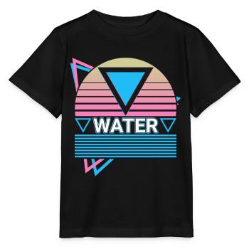 Wasser Element Symbol Pagan Paganismus Wicca Wicca - Stanley/Stella Kinder T-Shirt MINI CREATOR  - Schwarz - Vorne - Mikhail (115cm)