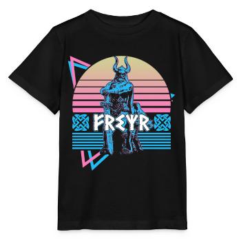 Freyr Nordischer Gott Nordische Mythologie Retro - Stanley/Stella Kinder T-Shirt MINI CREATOR  - Schwarz - Vorne - Mikhail (115cm)