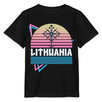 Litauen Nordische Mythologie Retro - Stanley/Stella Kinder T-Shirt MINI CREATOR  - Schwarz - Vorne - Mikhail (115cm)