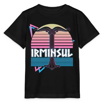 Irminsul Viking Mythologie nordique Germanique - T-shirt bio MINI CREATOR Stanley/Stella Enfant - noir - Devant - Mikhail (115cm)