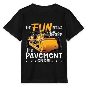 Excavatrice Bulldozer Bulldozer Bulldozer Travailleur de la construction Cadeau - T-shirt bio MINI CREATOR Stanley/Stella Enfant - noir - Devant - Mikhail (115cm)