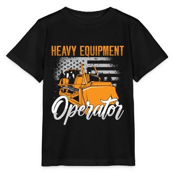 Bagger Planierraupe Bulldozer Bauarbeiter Geschenk - Stanley/Stella Kinder T-Shirt MINI CREATOR  - Schwarz - Vorne - Mikhail (115cm)
