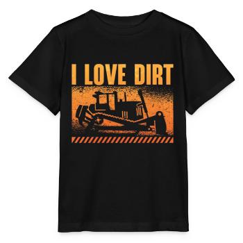 Excavatrice Bulldozer Travailleur de la construction Bulldozer Cadeau - T-shirt bio MINI CREATOR Stanley/Stella Enfant - noir - Devant - Mikhail (115cm)