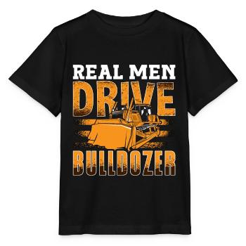 Excavatrice Travailleur de la construction Bulldozer Bulldozer Bulldozer Cadeau - T-shirt bio MINI CREATOR Stanley/Stella Enfant - noir - Devant - Mikhail (115cm)