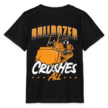 Ouvrier de la construction Excavatrice Bulldozer Bulldozer Bulldozer Bulldozer Cadeau - T-shirt bio MINI CREATOR Stanley/Stella Enfant - noir - Devant - Mikhail (115cm)