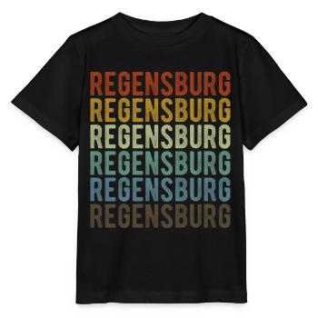 Regensburg City Retro Vintage - T-shirt bio MINI CREATOR Stanley/Stella Enfant - noir - Devant - Mikhail (115cm)