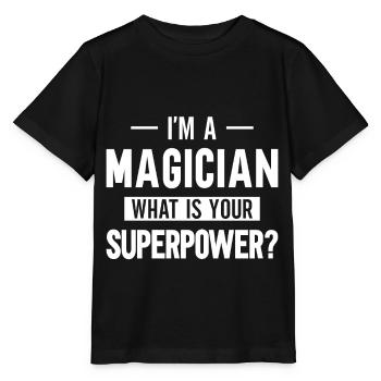 Magician Party Magic Tricks Performer Magician - Stanley/Stella MINI CREATOR Kids’ T-Shirt - black - Front - Mikhail (115cm)