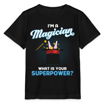 Magician Party Magic Tricks Performer Magician - Stanley/Stella MINI CREATOR Kids’ T-Shirt - black - Front - Mikhail (115cm)