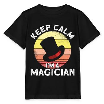 Magician Party Magic Tricks Performer Magician - Stanley/Stella MINI CREATOR Kids’ T-Shirt - black - Front - Mikhail (115cm)