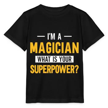 Magician Party Magic Tricks Performer Magician - Stanley/Stella MINI CREATOR Kids’ T-Shirt - black - Front - Mikhail (115cm)