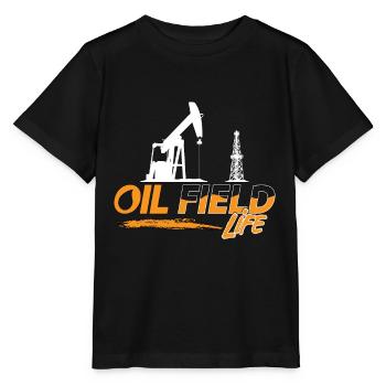 Travailleurs des champs pétrolifères Vie des champs pétrolifères Rougneck - T-shirt bio MINI CREATOR Stanley/Stella Enfant - noir - Devant - Mikhail (115cm)