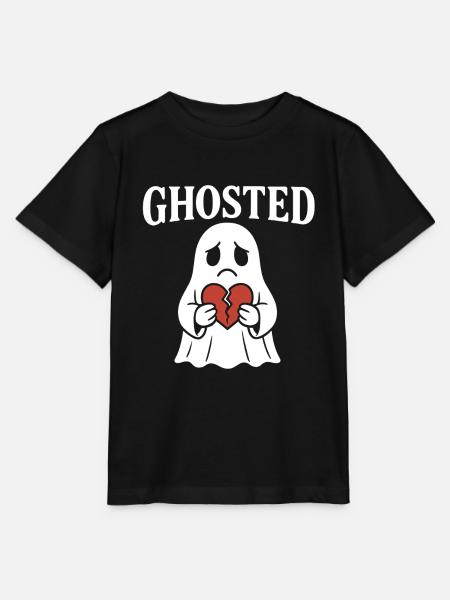 Ghosted – Süßes Trauriges Gespenst mit Herz - Stanley/Stella T-shirt MINI CREATOR til børn - sort