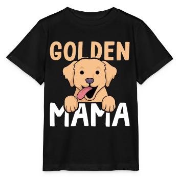 Goldene Mama Golden Retriever - Stanley/Stella MINI CREATOR Kids’ T-Shirt - black - Front - Mikhail (115cm)