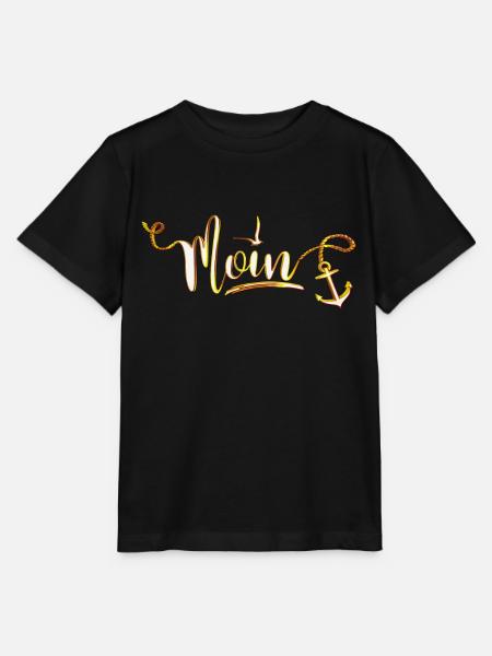 Moin gold - Stanley/Stella Kinder T-Shirt MINI CREATOR - Schwarz