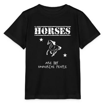 Horse sayings Horse saying funny - Stanley/Stella MINI CREATOR Kids’ T-Shirt - black - Front - Mikhail (115cm)
