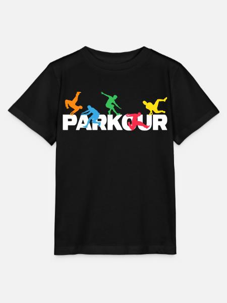 parkour jumping traceur jump parkour ist bunt - Stanley/Stella Kinder T-Shirt MINI CREATOR  - Schwarz