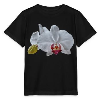 White Orchid Flowers - Stanley/Stella MINI CREATOR Kids’ T-Shirt - black - Front - Mikhail (115cm)