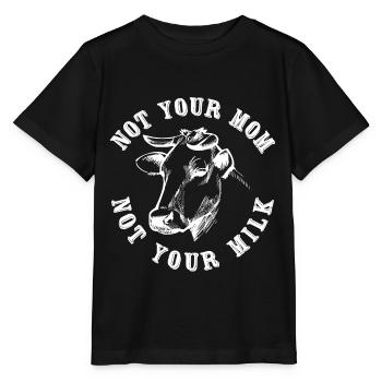 Vegan Vegan Vegan Milk White - T-shirt bio MINI CREATOR Stanley/Stella Enfant - noir - Devant - Mikhail (115cm)