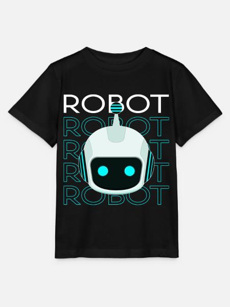 Robot - Stanley/Stella Kinder T-Shirt MINI CREATOR - Schwarz