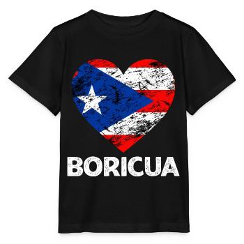 Boricua A lover of Puerto Ricans from Puerto - Stanley/Stella MINI CREATOR Kids’ T-Shirt - black - Front - Mikhail (115cm)