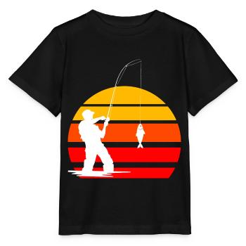 Pêche Pêche Pêcheur Petri Heil Carpe Pêche - T-shirt bio MINI CREATOR Stanley/Stella Enfant - noir - Devant - Mikhail (115cm)