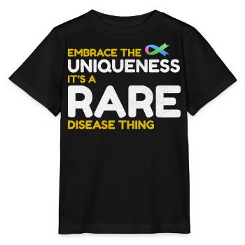 Unique Rare Disease Raise Awareness - Stanley/Stella MINI CREATOR Kids’ T-Shirt - black - Front - Mikhail (115cm)