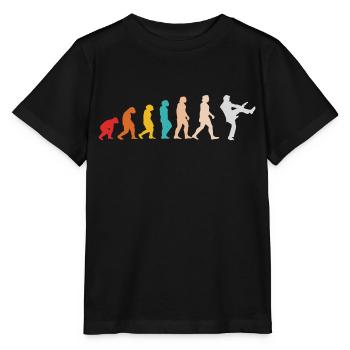 Guitariste Evolution Retro Guitar RocknRoll Bass - T-shirt bio MINI CREATOR Stanley/Stella Enfant - noir - Devant - Mikhail (115cm)