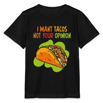 Taco tacos - Stanley/Stella MINI CREATOR Kids’ T-Shirt - black - Front - Mikhail (115cm)