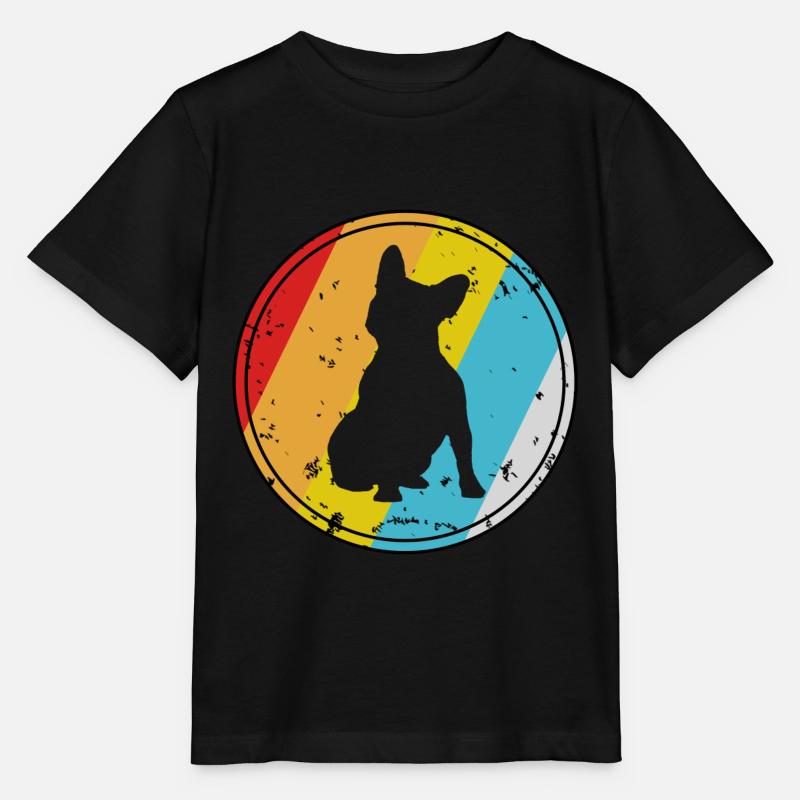 Rétro Boston Terrier - T-shirt bio MINI CREATOR Stanley/Stella Enfant - noir