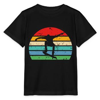 Skateboarder Skateboard Skate Skater Retro skaten - Stanley/Stella Kinder T-Shirt MINI CREATOR  - Schwarz - Vorne - Mikhail (115cm)