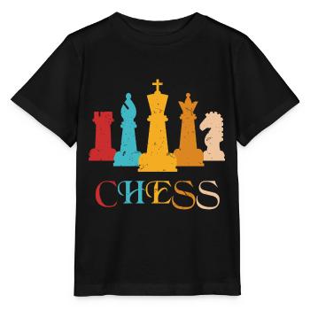 Chesspiece Checkmate Chess Chessboard - Stanley/Stella MINI CREATOR Kids’ T-Shirt - black - Front - Mikhail (115cm)