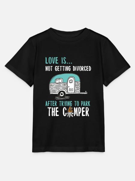 Camper Camping Wohnwagen Lagerfeuer Zelten - Stanley/Stella T-shirt MINI CREATOR til børn - sort