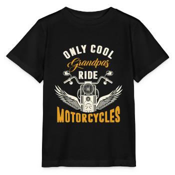 Grand-père Grand-père Motocycliste - T-shirt bio MINI CREATOR Stanley/Stella Enfant - noir - Devant - Mikhail (115cm)