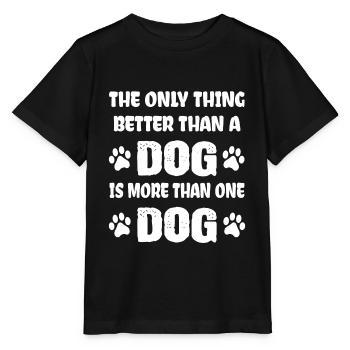 Les chiens drôles disent les chiens d'amour de chien - T-shirt bio MINI CREATOR Stanley/Stella Enfant - noir - Devant - Mikhail (115cm)