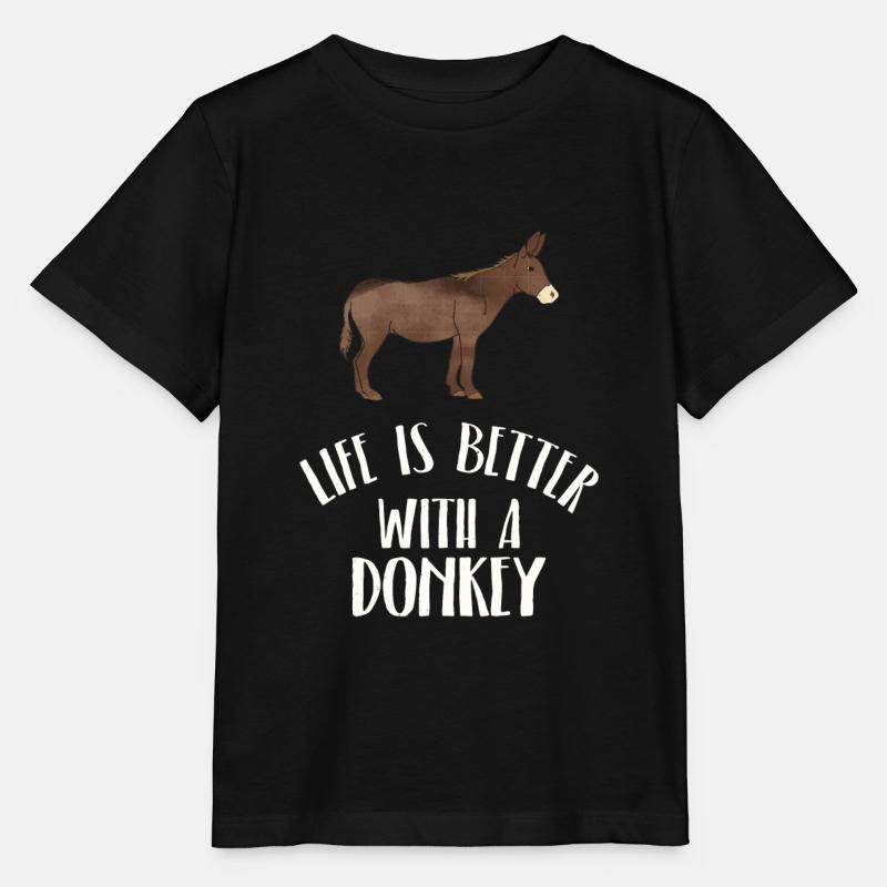 Esel - Stanley/Stella Kinder T-Shirt MINI CREATOR  - Schwarz