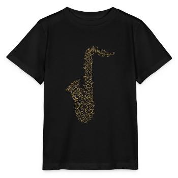 Saxofon Saxophone Orchester Orchestra Musiker - Stanley/Stella Kinder T-Shirt MINI CREATOR  - Schwarz - Vorne - Mikhail (115cm)