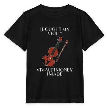 Violon violon - T-shirt bio MINI CREATOR Stanley/Stella Enfant - noir - Devant - Mikhail (115cm)