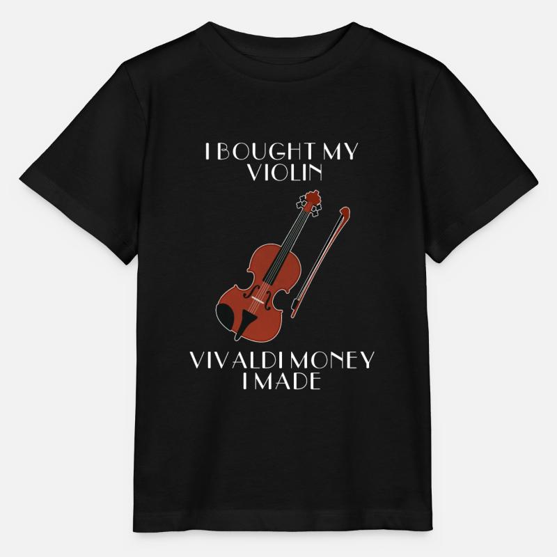 Violon violon - T-shirt bio MINI CREATOR Stanley/Stella Enfant - noir