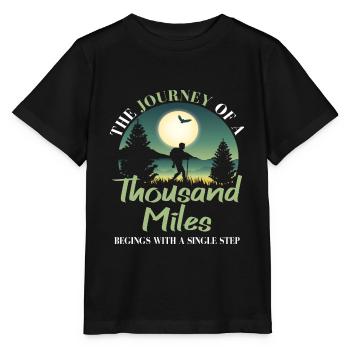 Wandern Wanderer Wanderlust Bergsteigen Berge - Stanley/Stella Kinder T-Shirt MINI CREATOR  - Schwarz - Vorne - Mikhail (115cm)