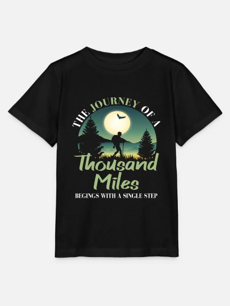 Wandelaar wanderlust bergbeklimmen bergen - Stanley/Stella Kinder-T-shirt MINI CREATOR  - zwart