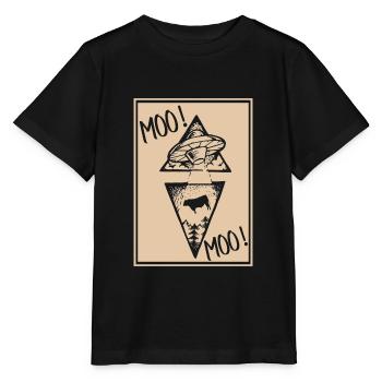 Vaches vaches - T-shirt bio MINI CREATOR Stanley/Stella Enfant - noir - Devant - Mikhail (115cm)