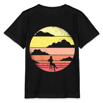 Flöte - Stanley/Stella Kinder T-Shirt MINI CREATOR  - Schwarz - Vorne - Mikhail (115cm)