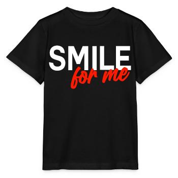 Smile for me - Show me a smile - Stanley/Stella MINI CREATOR Kids’ T-Shirt - black - Front - Mikhail (115cm)