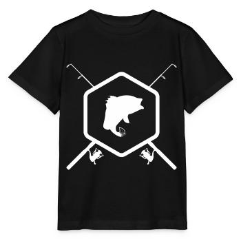 Angler - Fisherman - Angelrute - Sportfischer - Stanley/Stella Kinder T-Shirt MINI CREATOR  - Schwarz - Vorne - Mikhail (115cm)