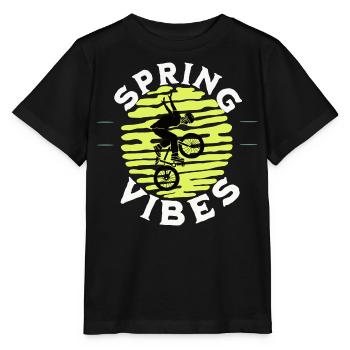 Spring vibes - Stanley/Stella MINI CREATOR Kids’ T-Shirt - black - Front - Mikhail (115cm)