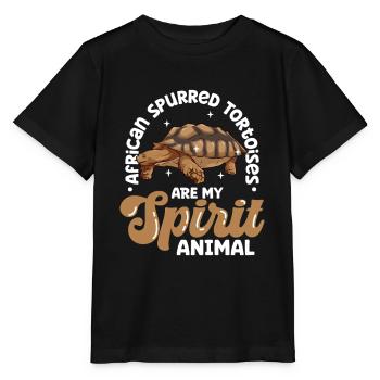 My Spirit Animal - spurred tortoise - Stanley/Stella MINI CREATOR Kids’ T-Shirt - black - Front - Mikhail (115cm)